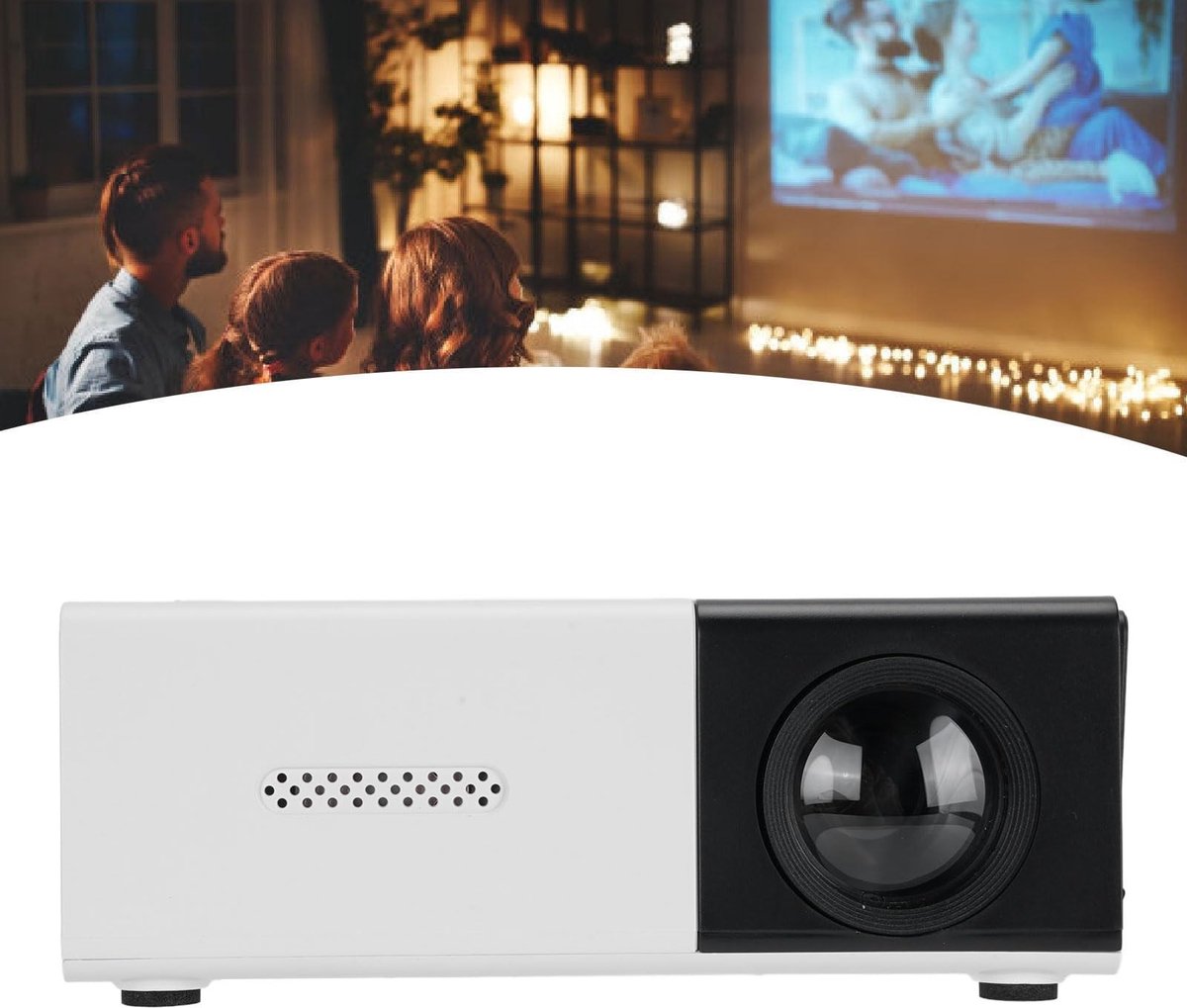 Solidchoice - Draagbare Filmprojector 1080p HD