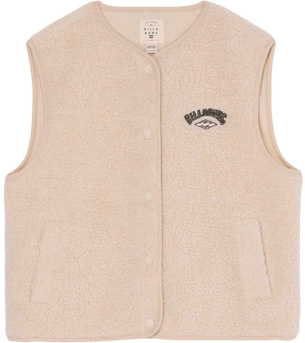 Billabong Be Happy Fleece Vest Beige M Vrouw