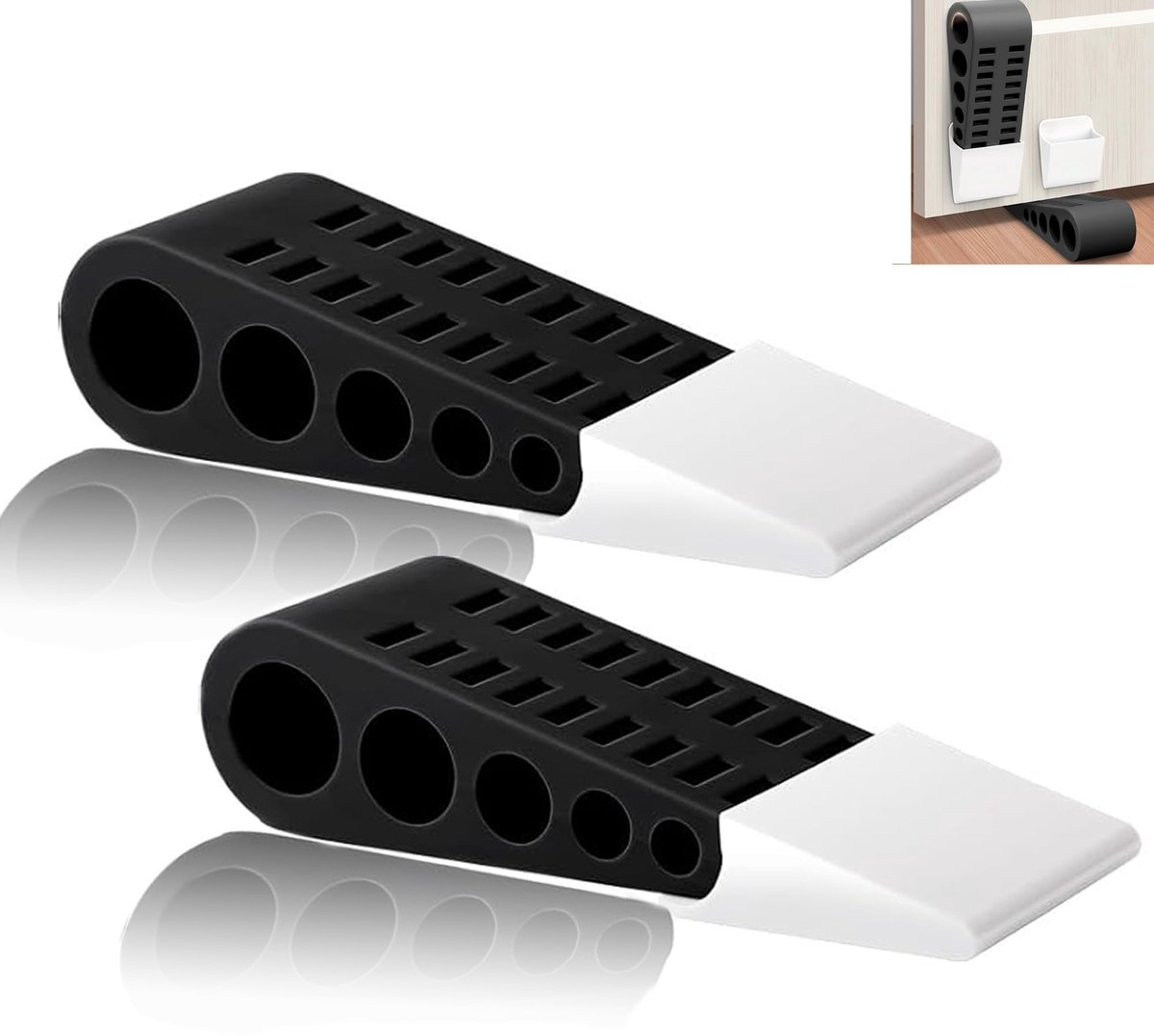 Solidchoice - Set van 2 Antislip Deurstoppers van Rubber