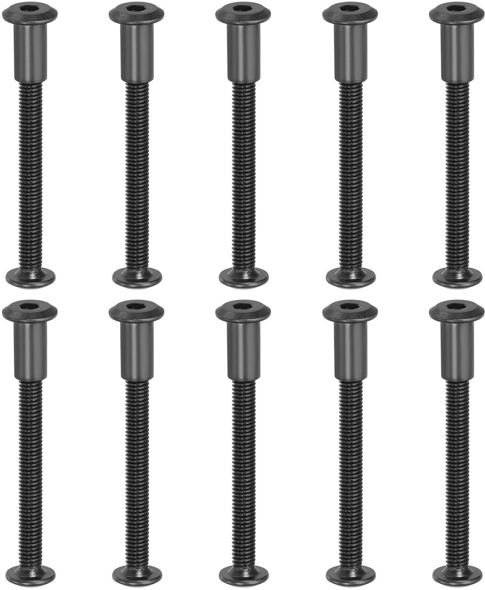 Solidchoice - Zeskantschroeven M6 x 60 mm - 10 Sets voor Meubelreparatie