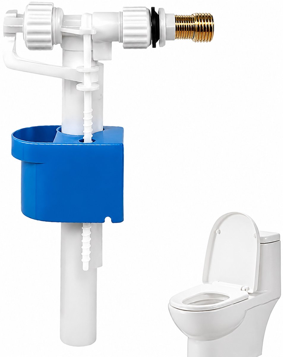Vulventiel toiletreservoir - Zij-inlaat - G3/8 en G1/2