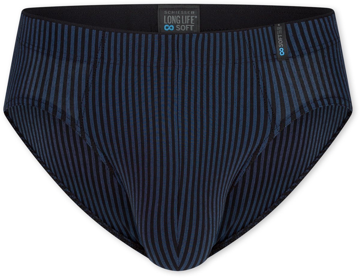 Schiesser Supermini Slip Long Life Soft - Heren Onderbroek donkerblauw