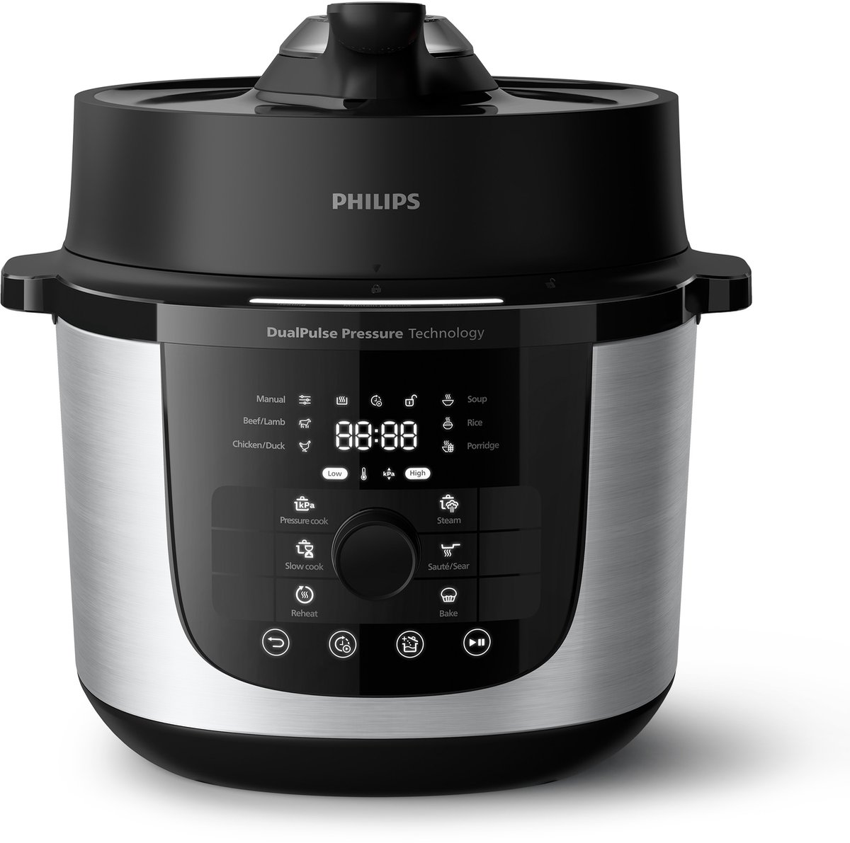 Philips 3000-serie Multicooker - Snelkookpan - Pressure Cooker - 6 Liter - PFAS-vrij - 13 programma's - Automatische drukafgifte - HD2616/70