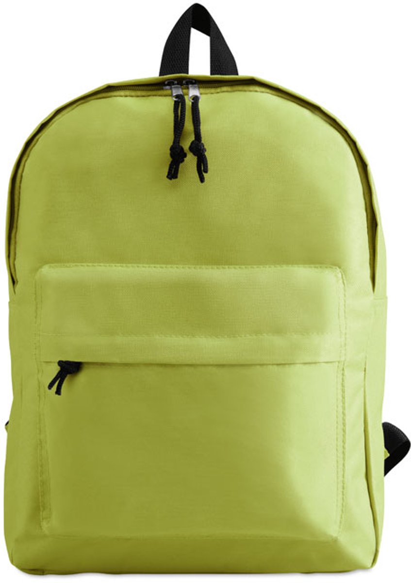 Rugzak met voorvak. 600D polyester Limoen