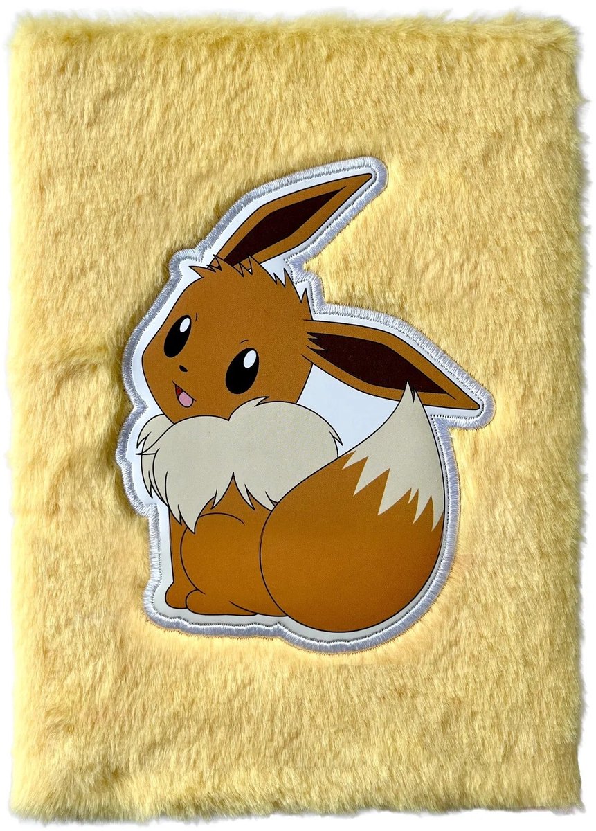 Pokémon Eevee Pluche Notitieboek Geel met Zachte Kaft (test)