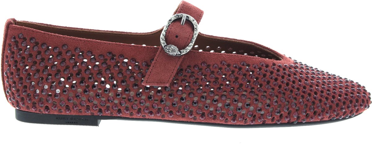 Dames Instappers & Ballerina's Kurt Geiger Kurt Geiger Mayfair Ballet Flat Wine Bordeaux - Maat 40