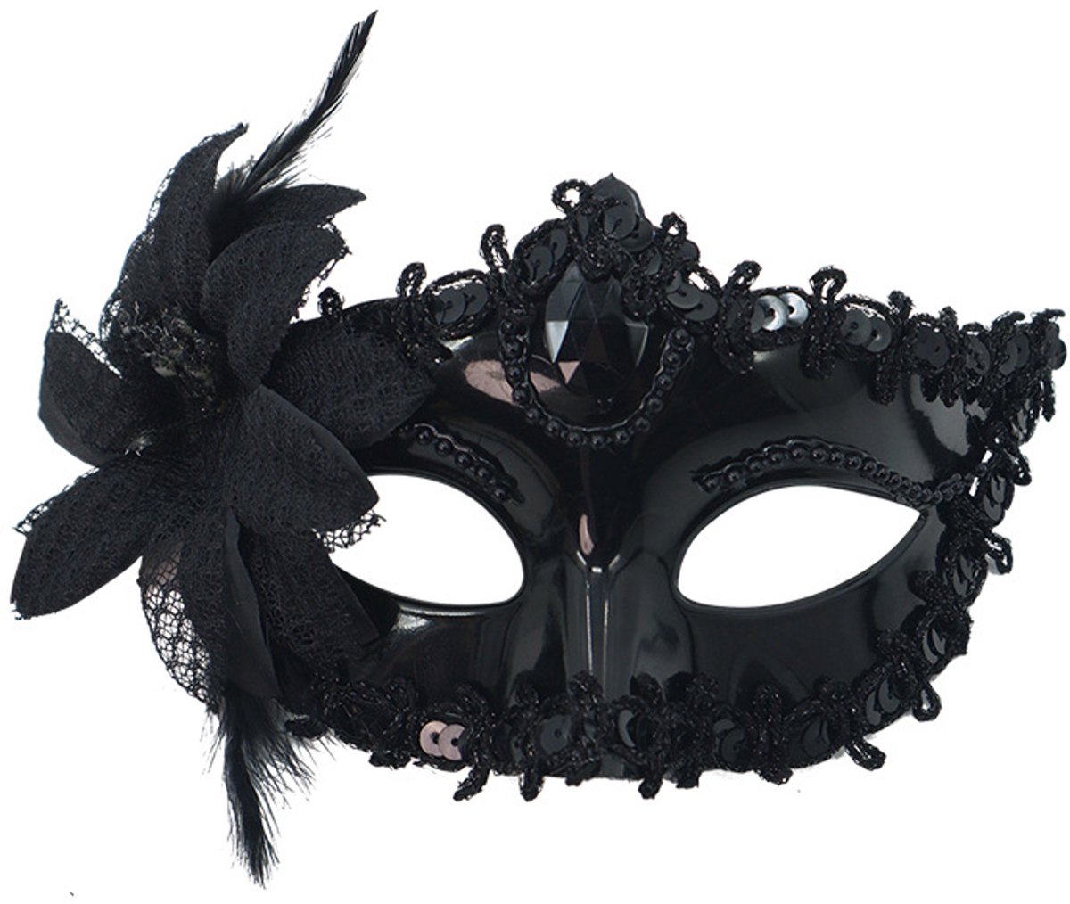 Masker voor een gemaskerd bal - Perfect voor Halloween en Feestkleding, Unieke Accessoires voor een Onvergetelijke Look - zwart