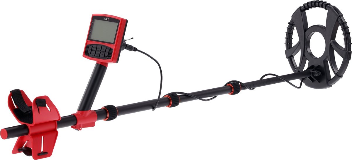 YATO YT-73171 Professionele Metaaldetector - Met 25 cm Zoekspoel & Verlicht LCD Scherm - Detectiediepte tot 22 cm - Pinpoint Functie & Auto-Shutoff - 4 Zoekmodi