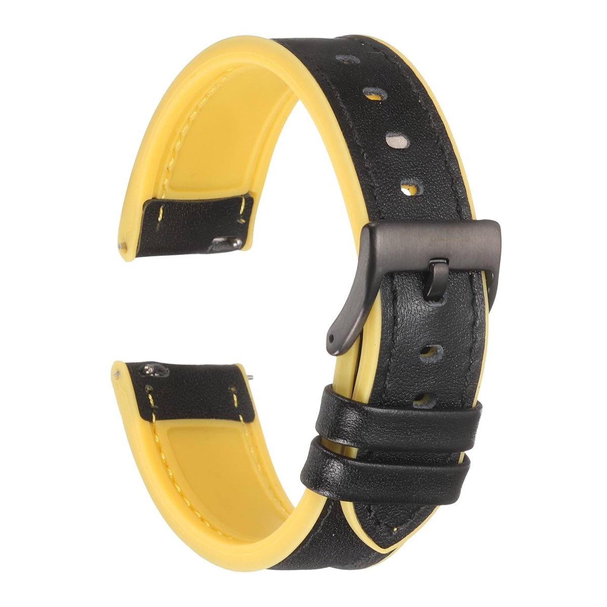 Solidchoice - Echte Leren Horlogeband 20mm met Waterdichte Voering