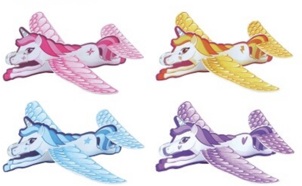 DIY foam vliegtuig - unicorn / eenhoorn