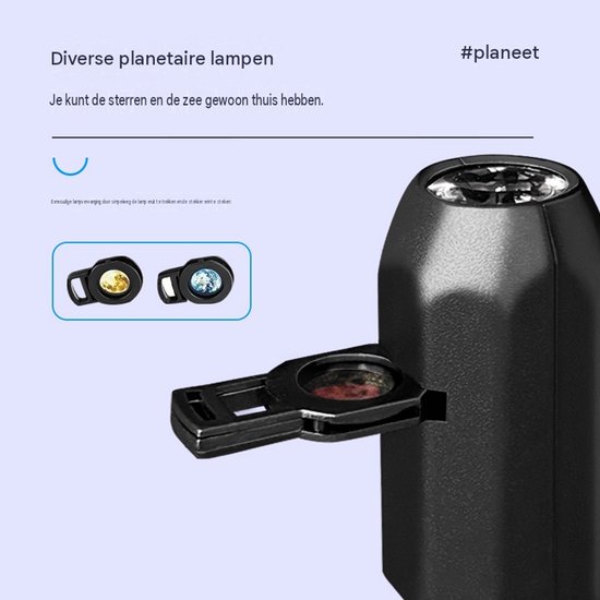 USB-planeet-/sterrenhemelprojector met verwisselbare folie, 10 patronen, 360° universele flexibele slang, creatieve fotoachtergrond en LED-nachtlampje. — afbeelding 5