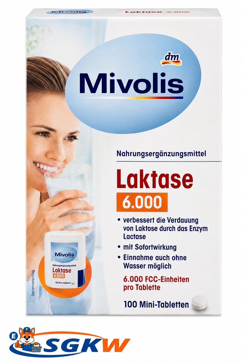 Mivolis Lactase tabletten 6000 - Lactose Intolerantie - 100 tabletten