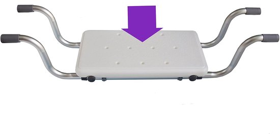 Veiligheids Badzitje Met Afvoergaten En 4 Handgrepen - Verstelbaar Antislip Doppen Draagvermogen 100 kg - Montage Zonder Gereedschap Geschikt Voor Senioren En Na Een Operatie - Wit — afbeelding 2