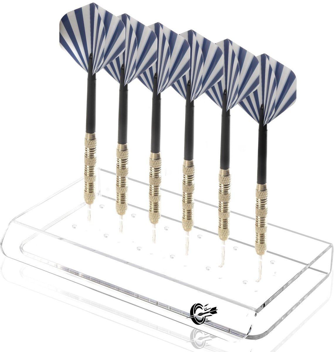 Solidchoice - Acryl Dartstand voor 18 Dart Flights, Duidelijke Weergave
