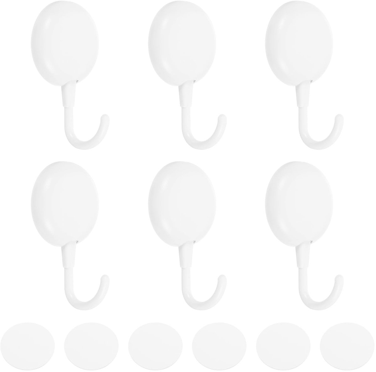 Solidchoice - Zelfklevende Wandhaken, Set van 6 voor Kleding en Accessoires