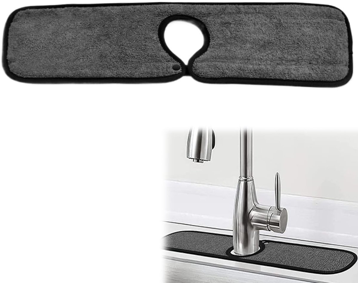 Solidchoice - Absorberende Mat voor Waterkraan - Antislip en Spatwaterdicht