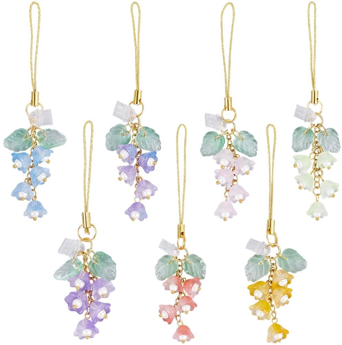Solidchoice - 7 Stuks Telefoon Charm Set met Anti-Stof Pluggen