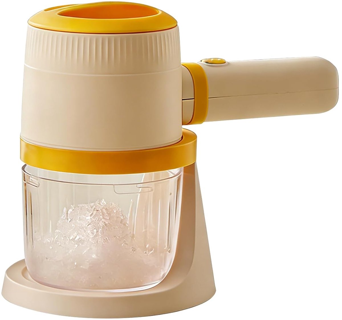 IJsblokjesmachine - ijsscheerapparaat - IJsblokjesmaker - thuis mini ijsblokjesmachine - multifunctioneel - draagbaar - Compact - Voor Thuis, Feest, Auto, Camping en Kantoor - geel