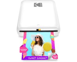 Mini Fotoprinter – Draadloze Smartphone Printer – Bluetooth – Zink Technologie – Zelfklevende Foto’s 2x3 inch – Wit