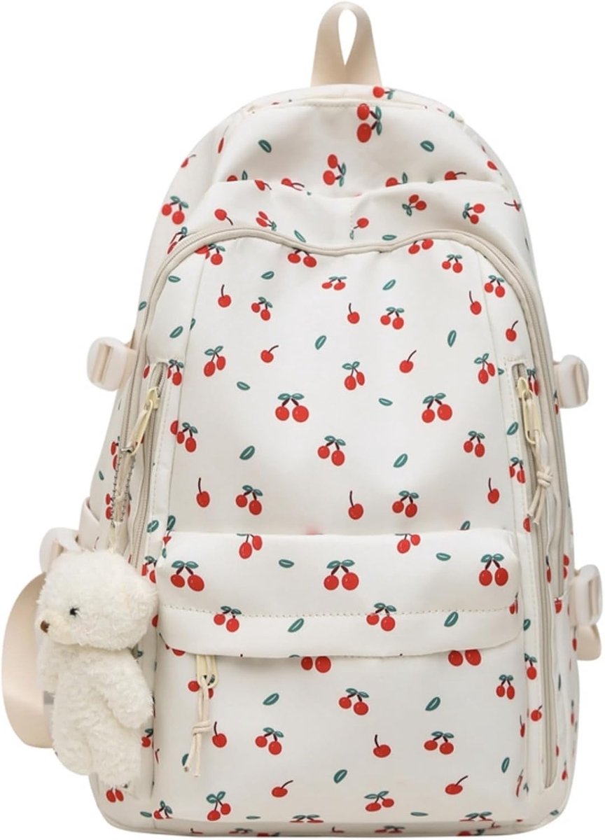 Rugzak voor meisjes - Waterdichte rugzak voor meisjes - Lichtgewicht Strawberry Print Rugzak - Veelzijdig en ruim - Damesrugzak / schoudertas voor reizen en werk - B