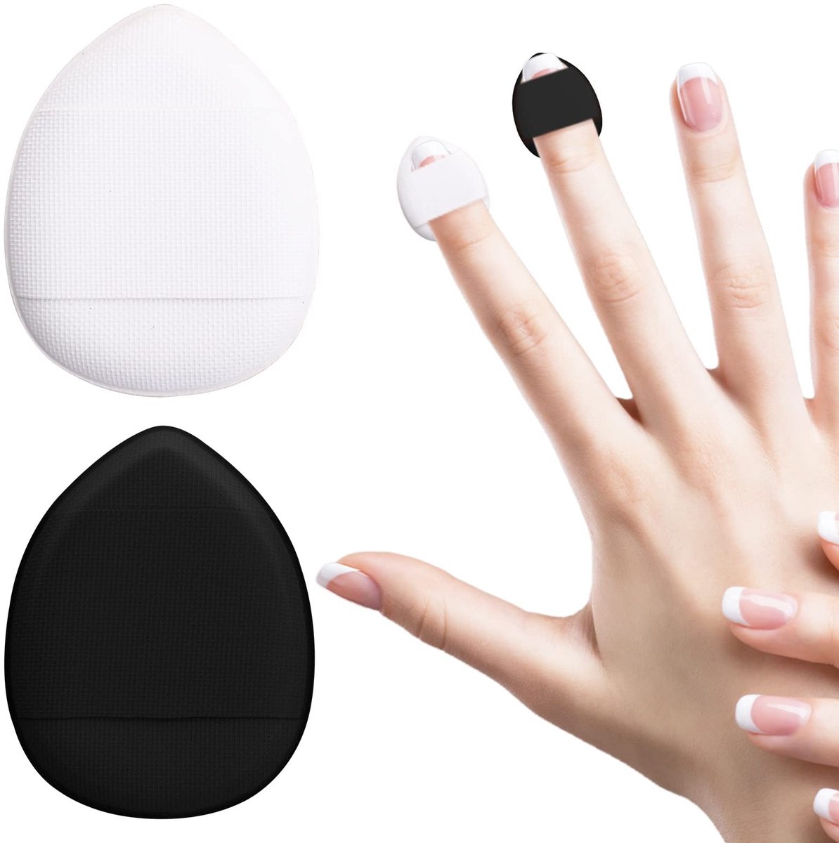 Solidchoice - Set van 2 Losse Poederpads voor Make-up, Driehoekig en Herbruikbaar