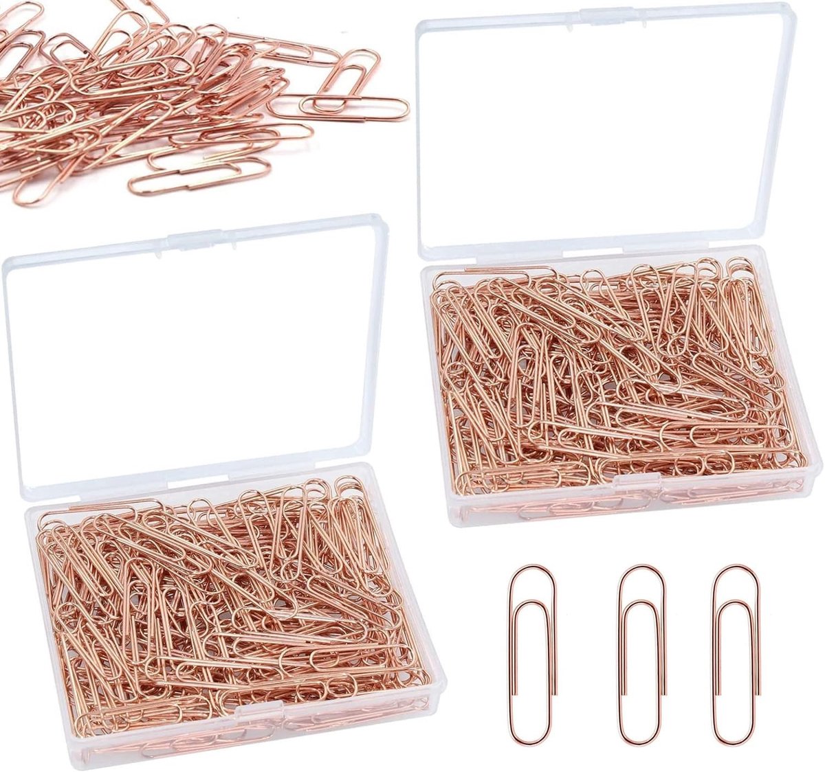Solidchoice - Set van 240 Roze Gouden Paperclips voor Organisatie