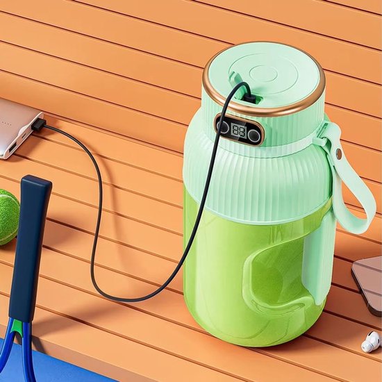 Sapcentrifuge - Draagbaar - Elektrische fruitblender - Grote mengbeker - Smoothiebeker, voor het snel maken van sap van Merkloos — afbeelding 5