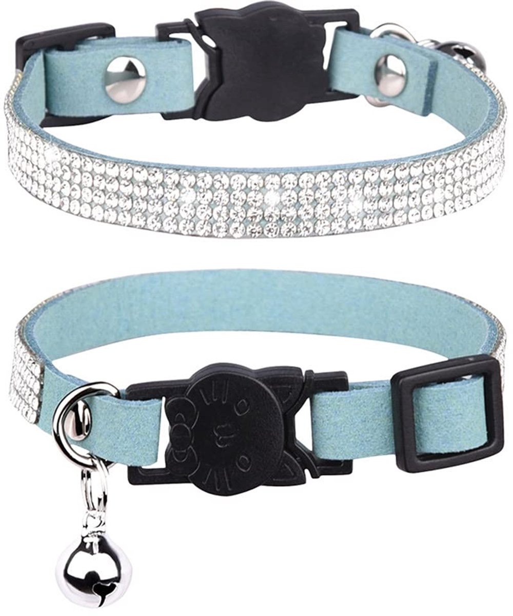 Solidchoice - Zachte Kattenhalsband met Veiligheidssluiting en Strass