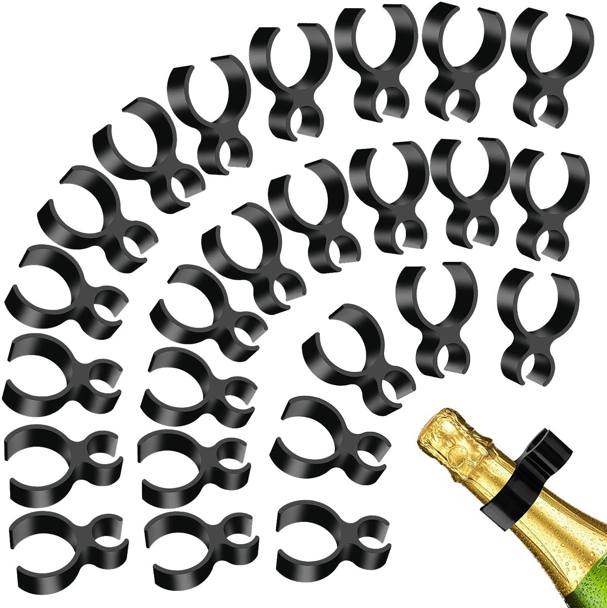 Solidchoice - Set van 25 Champagne Sterhouder Clips voor Feestjes