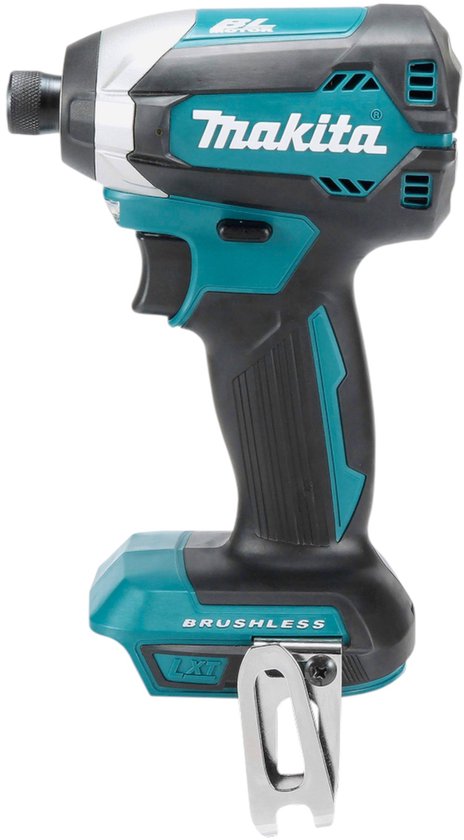 Makita slagmoersleutel, zwart met turquoise accenten, borstelloos.