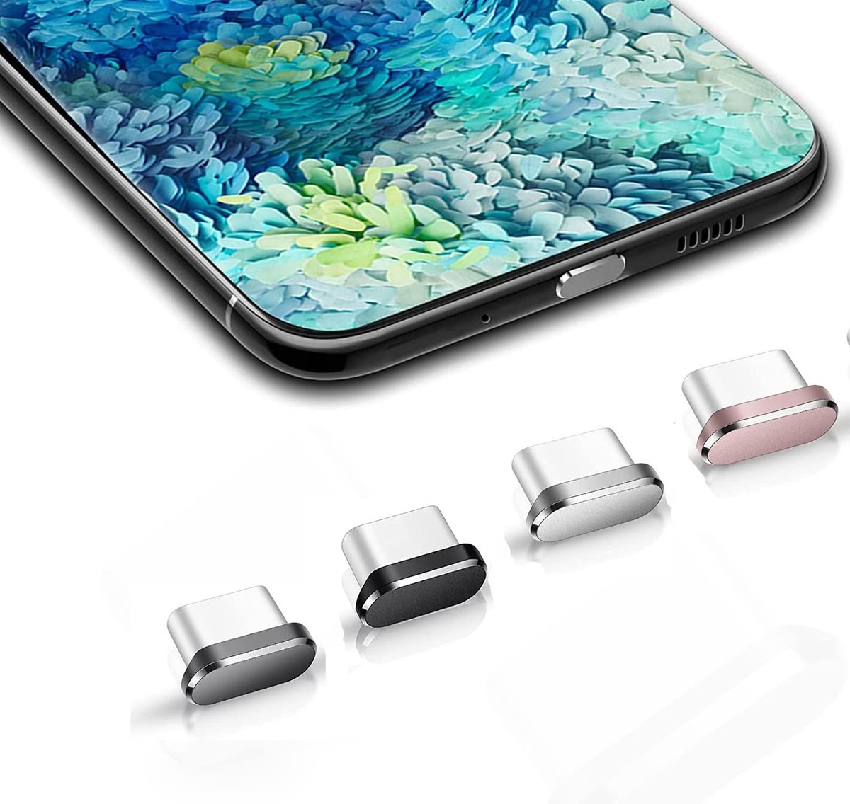 Solidchoice - USB-C Stofpluggen Set van 4 voor Mobiele Apparaten