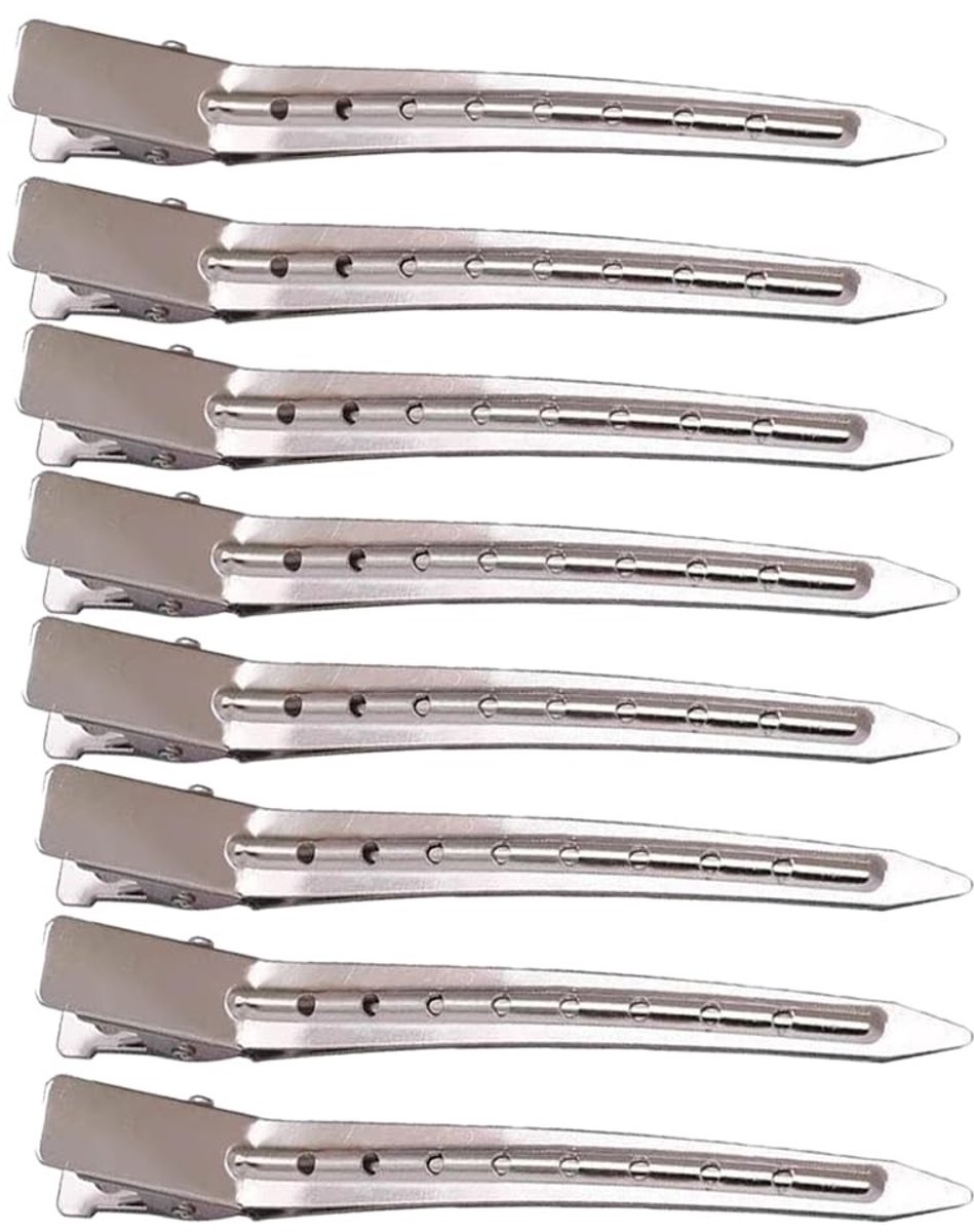 Solidchoice - Eendenvormige Haarspelden, 8 Stuks Metalen Klemmen