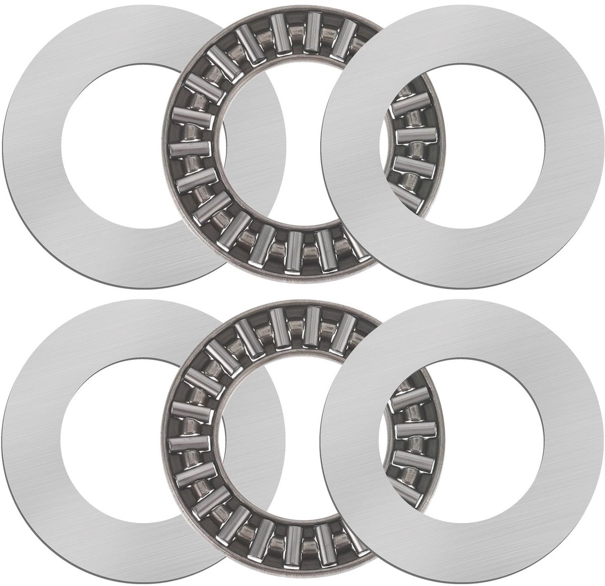 Solidchoice - Set van 2 Axiale Naaldlagers voor Precisie Toepassingen