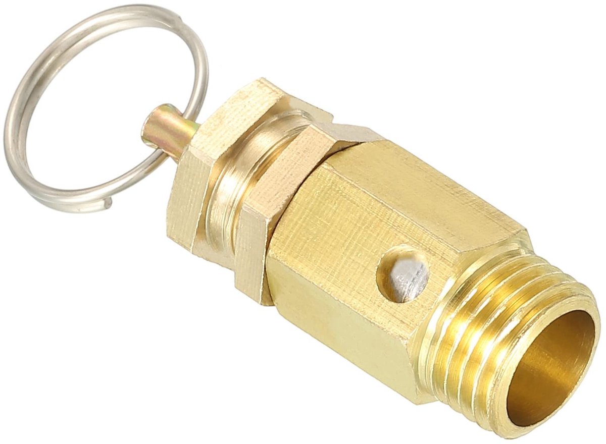 Solidchoice - 2 Messing Drukventielen voor Luchtcompressor - 13 mm Stekkerschroefdraad