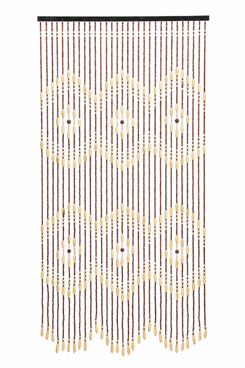 Rolu Deurgordijn – Kralengordijn – Deurgordijn Kralen – 90 x 175 CM – Handgemaakt – 31 Kralenkettingen - Bamboe