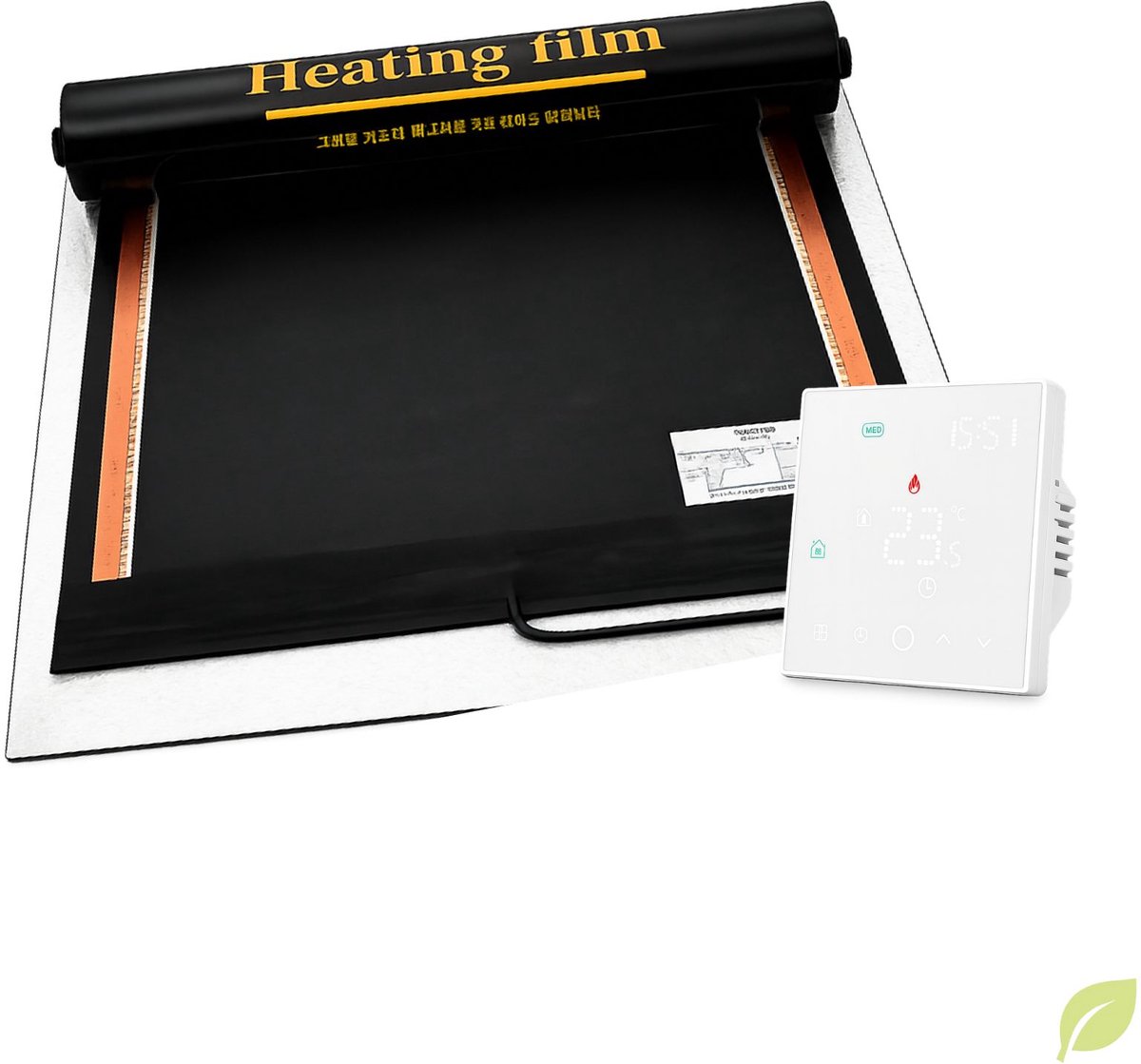 Durensa® caravan tapijtverwarming - Wifi thermostaat - met isolatie -100*160 cm - 352 Watt