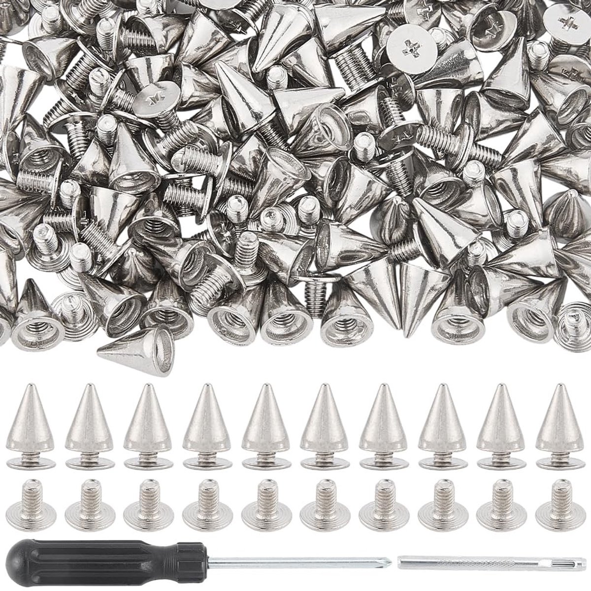 Solidchoice - 100 Sets Boomspikes en Decoratieve Nieten voor Kleding en Accessoires