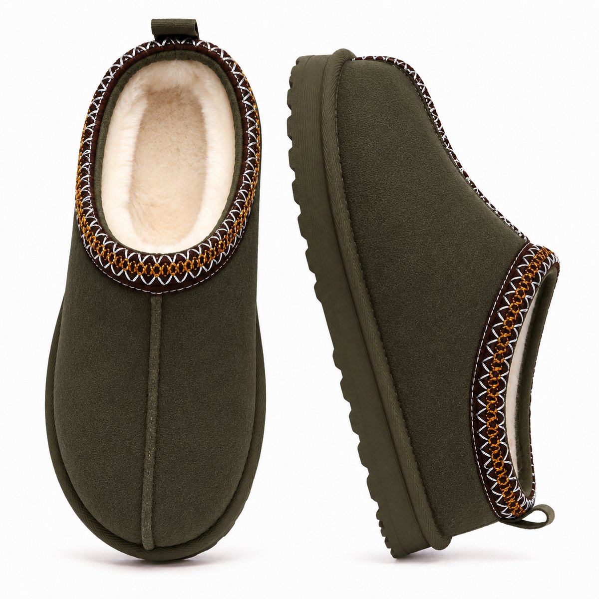 Pantoffels Dames - Sloffen - Stevige zool - Maat 41 - Groen