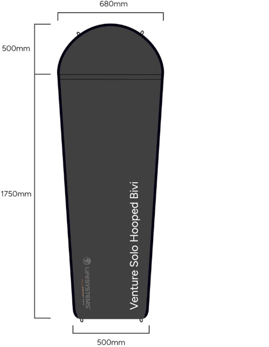 LifeSystems Venture Solo Hooped Bivi tent - compacte shelter - Grijs