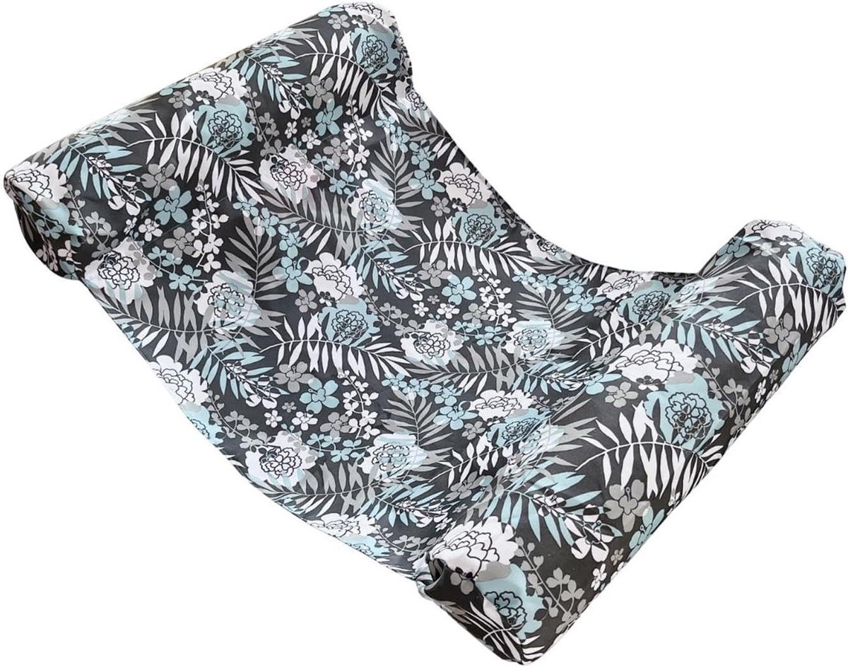 Zwembad Hangmat - Opblaasbaar Watervlot - Ontspannen in Water - Bloemenprint en Plantenpatroon - 130x70 cm - Meerkleurig