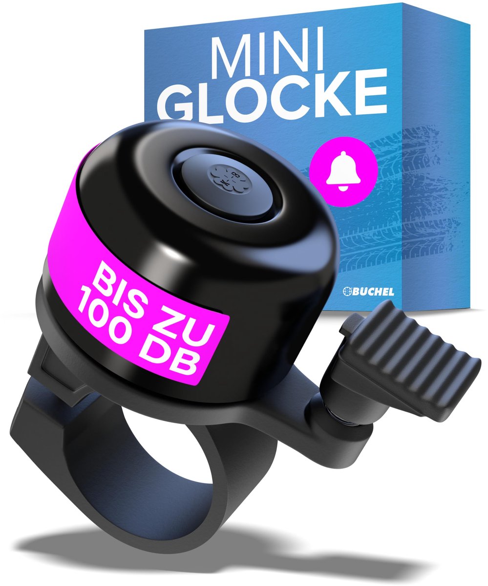 Flexibele Fietsbel Zwart - 360° Draaibare Fietsbel tot 100 dB - Water- en Roestbestendige Bel voor Fietsen - Universele Montage voor Alle Stuurtypes - Geschikt voor Stadsfiets, Mountainbike, Racefiets & E-Bike