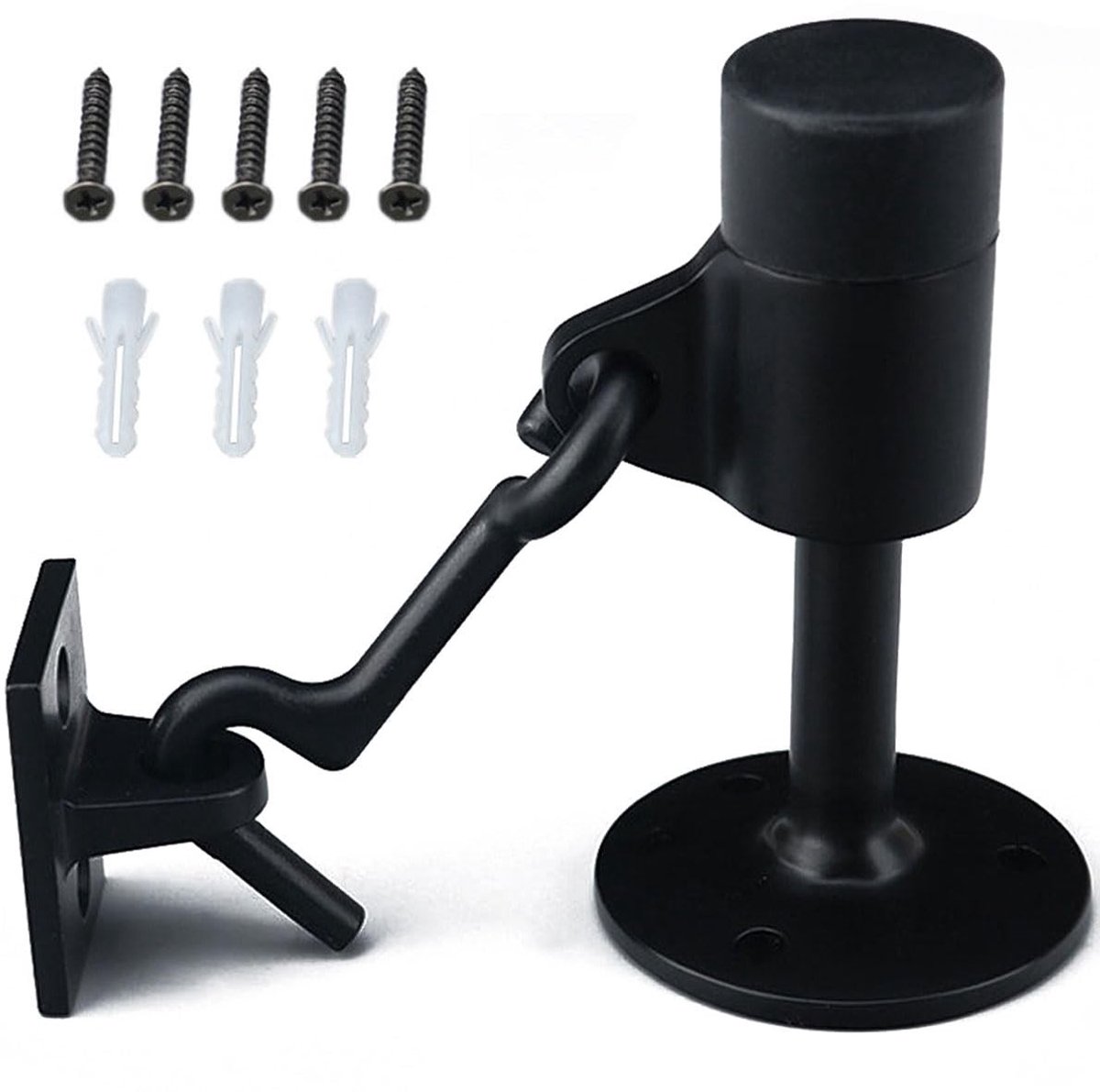 Solidchoice - Deurstoppers met Haak, 90mm Geluidsdempende Deurstoppers voor Huishoudelijke Deuren