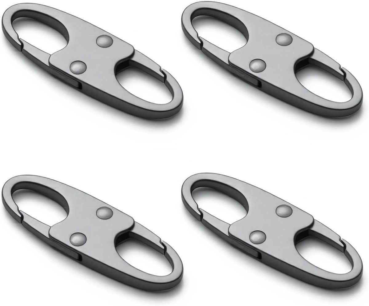 "Anti-diefstal ritsclips (set van 4, grijs) – Reisaccessoire met karabijnhaak | Hoogwaardig ritsslot van zinklegering – Accessoire voor vliegreizen, rugzakken, woon-werkverkeer en beveiliging tijdens buitenactiviteiten Bezoek de Zelin-winkel"
