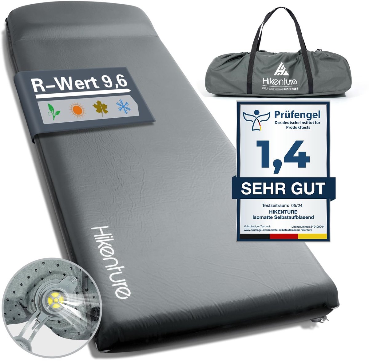 Solidchoice - Zelfopblazend Campingmatras van 8 cm Dikte voor Comfortabele Slaap