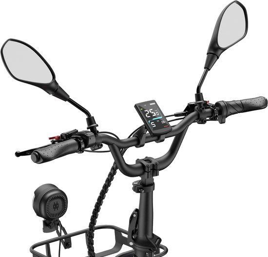 Fafrees Elektrische Driewieler - 20 Inch 48V 21Ah Accu - Dik Klapfiets E-Bakfiets - Elektrische Fiets - Elektrische Vrachtsfiets 180kg - 85km Bereik - Grote groentemanden aan de voor- en achterkant - Koppelsensor - Max 180kg Belasting - Zwart van FAFREES — afbeelding 4