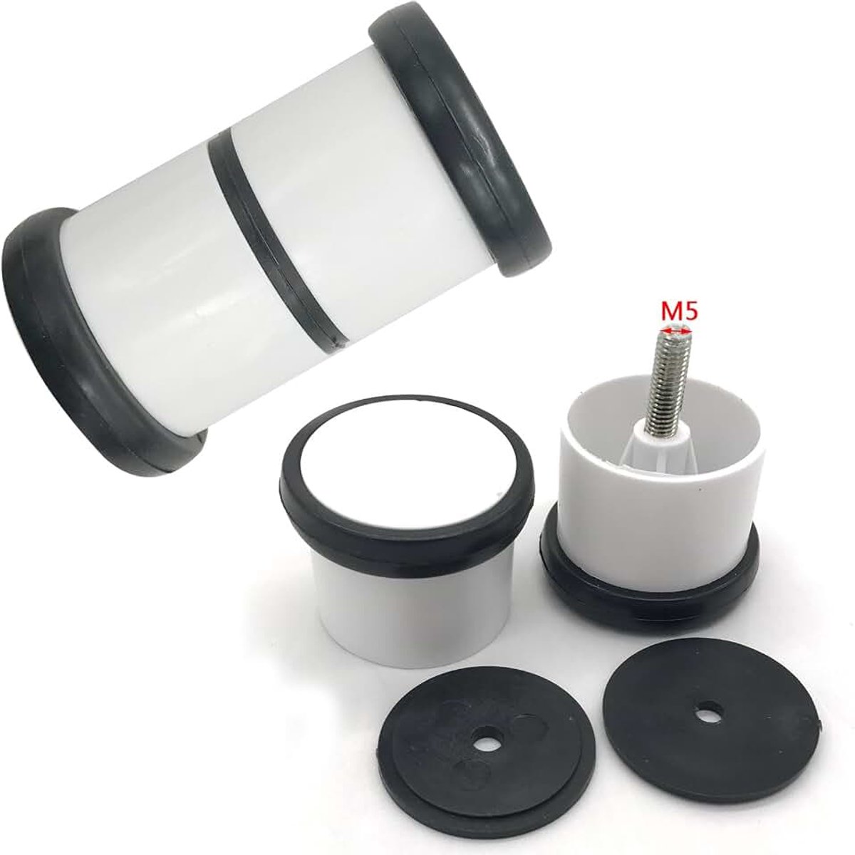 2 x Douchedeurkruk/knop verchroomde kegel vormige elegante YQ-0004-B