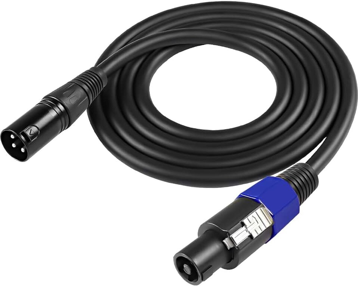Speakon naar XLR-kabel audio jack speakon stekker naar XLR 3-pins stekker microfoon verlenging Lead Speakon luidspreker kabel met Twist Lock voor versterker DJ PA podium -1,8 m