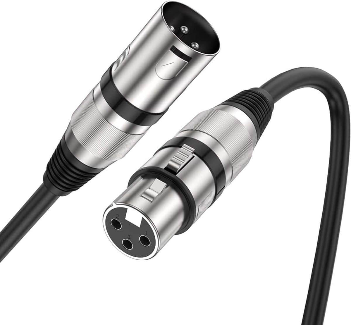 Microfoonkabel XLR-stekker naar bus XLR kabel microfoon stekker naar bus kanonkabel voor microfoon geluidskaart met ruisonderdrukking voor audioconsole versterker