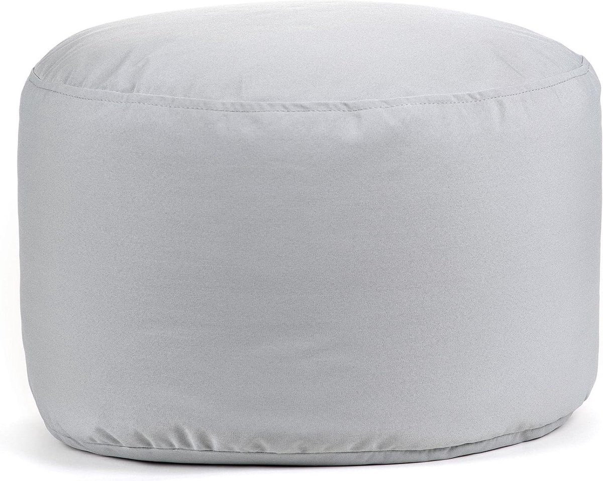 Zitzak Poef - Voetenbankje Ottoman - Buiten Zitten - Vervagingbestendig - 50 cm - Zilver