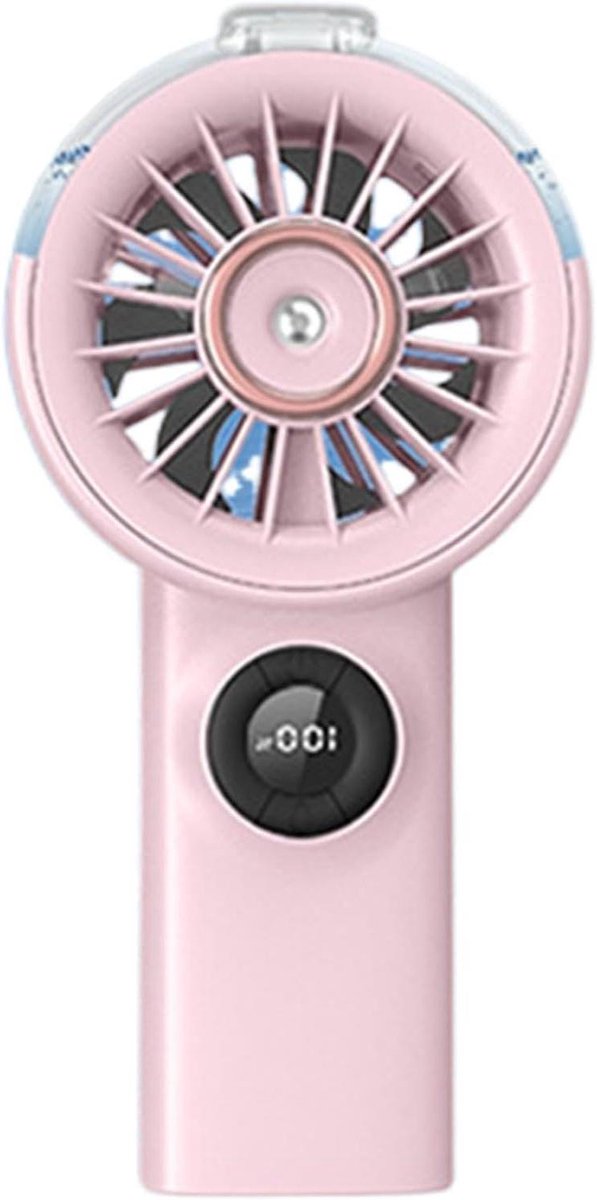 Draagbare Verstuiver Ventilator - Mini Vernevelaar Persoonlijke Ventilator - Koelte Onderweg - 100 Snelheden - 185 cm Hoog - Roze